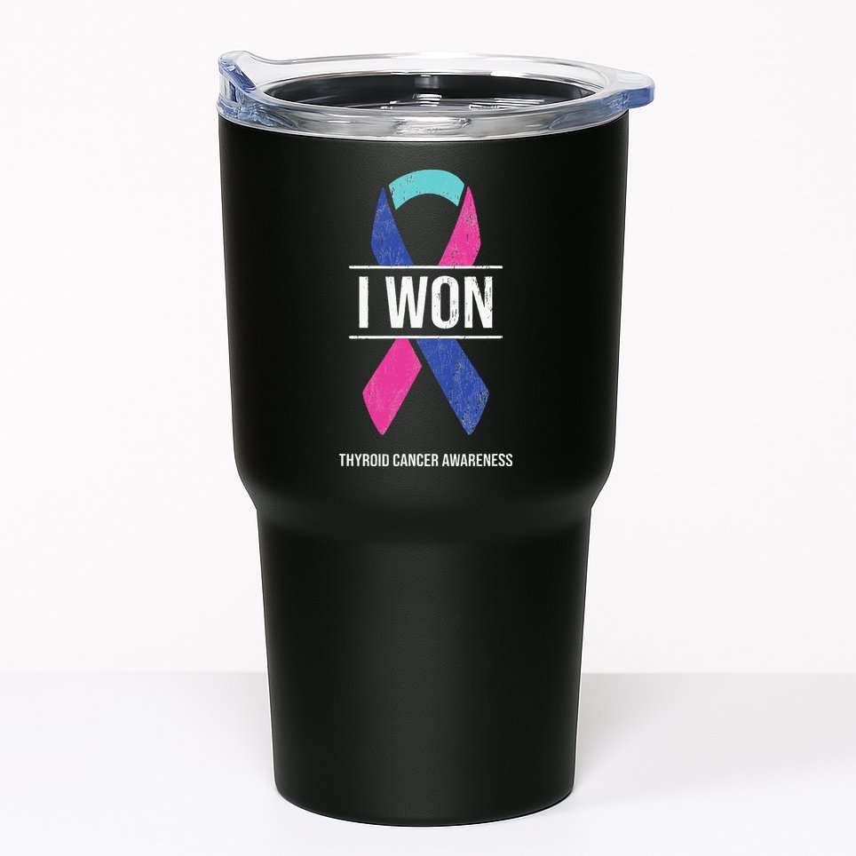 I Won Thyroid Cancer Awareness Thyroid Cancer Ribbon Tumbler