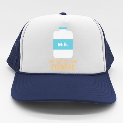 Im With The Cookie And Milk Matching Halloween Costume Trucker Hat