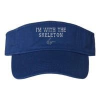 I'm With The Skeleton Funny Matching couple Halloween jokes Valucap Bio-Washed Visor