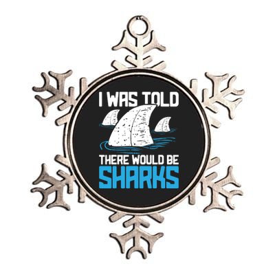 I Was Told There Would Be Sharks Biologist Shark Lovers Metallic Star Ornament