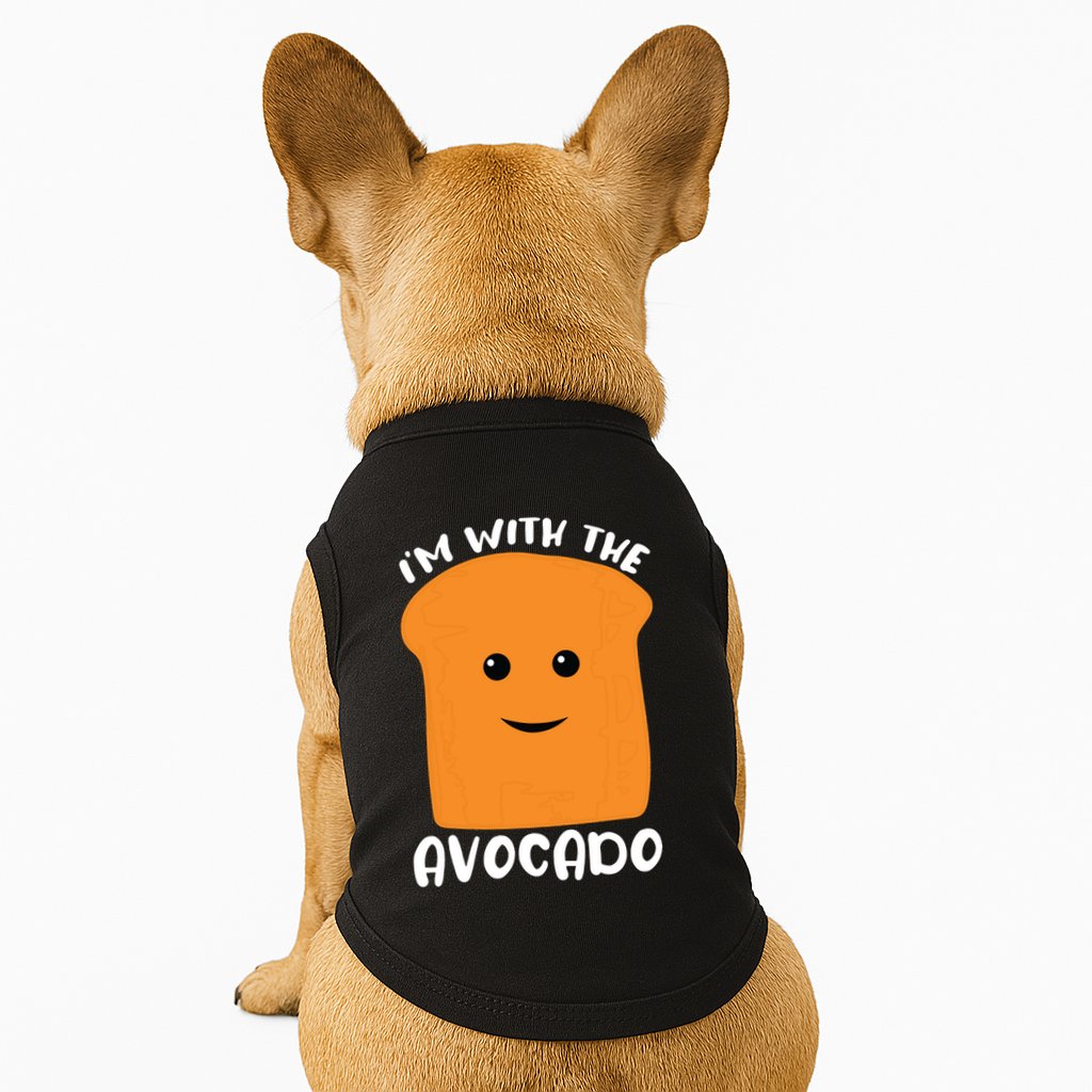 Im With The Avocado Toast Doggie Tank