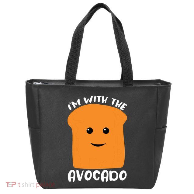 Im With The Avocado Toast Zip Tote Bag