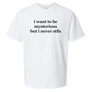 I Want To Be Mysterious But I Never Stfu Sueded Cloud Jersey T-Shirt