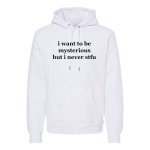 I Want To Be Mysterious But I Never Stfu Premium Hoodie