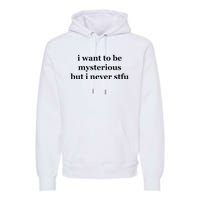 I Want To Be Mysterious But I Never Stfu Premium Hoodie