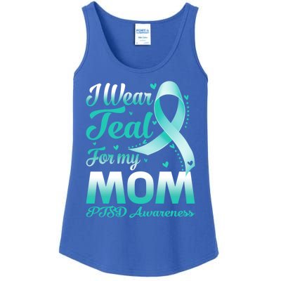 I Wear Teal For My Mom Ptsd Awareness Ribbon Cool Gift Ladies Essential Tank