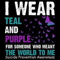 I Wear Teal & Purple Suicide Prevention Awareness Cooling Performance Crew T-Shirt