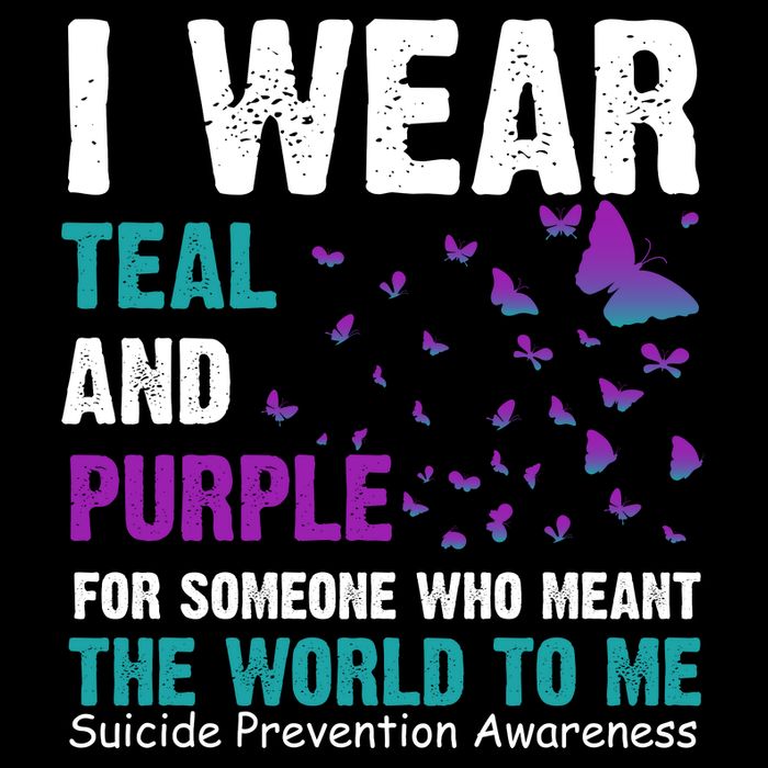 I Wear Teal & Purple Suicide Prevention Awareness Cooling Performance Crew T-Shirt