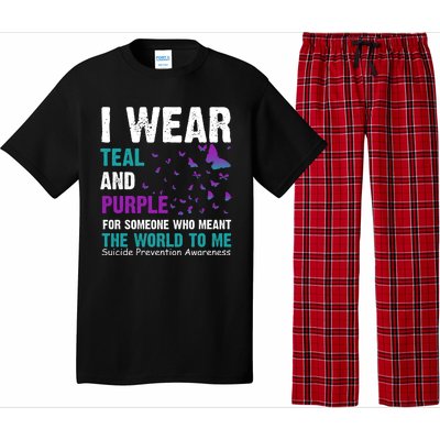 I Wear Teal & Purple Suicide Prevention Awareness Pajama Set