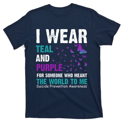 I Wear Teal & Purple Suicide Prevention Awareness T-Shirt