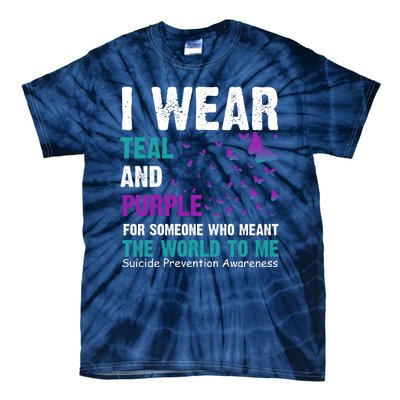 I Wear Teal & Purple Suicide Prevention Awareness Tie-Dye T-Shirt