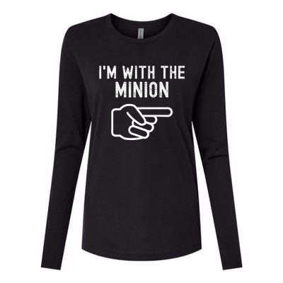 Im With The Minion Funny Couples Matching Halloween Costume Womens Cotton Relaxed Long Sleeve T-Shirt