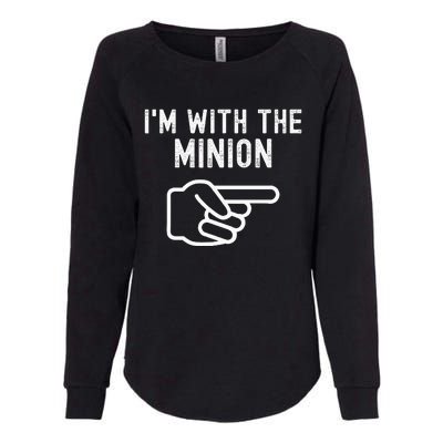 Im With The Minion Funny Couples Matching Halloween Costume Womens California Wash Sweatshirt