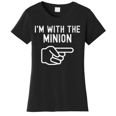 Im With The Minion Funny Couples Matching Halloween Costume Women's T-Shirt