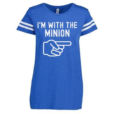 Im With The Minion Funny Couples Matching Halloween Costume Enza Ladies Jersey Football T-Shirt