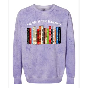 I'm With The Banned Book Colorblast Crewneck Sweatshirt