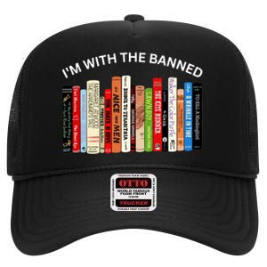 I'm With The Banned Book High Crown Mesh Back Trucker Hat