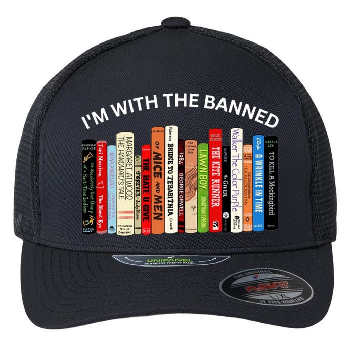 I'm With The Banned Book Flexfit Unipanel Trucker Cap