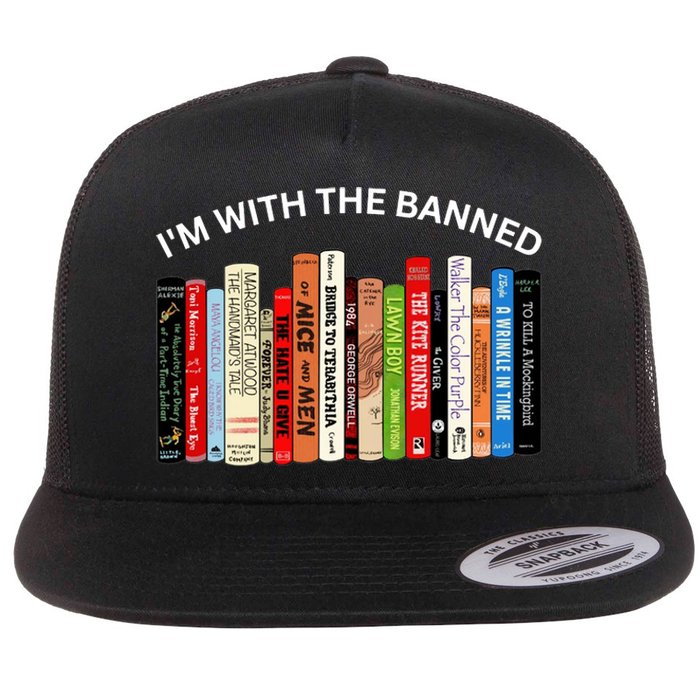 I'm With The Banned Book Flat Bill Trucker Hat