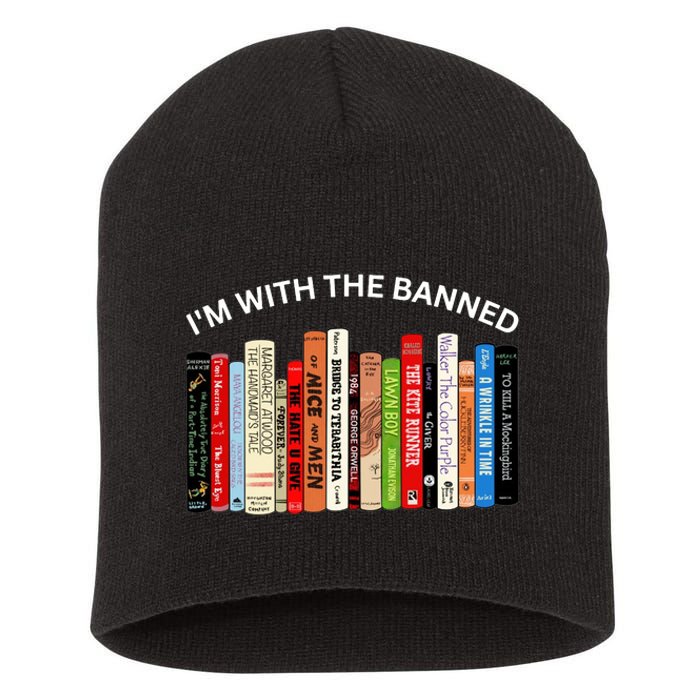 I'm With The Banned Book Short Acrylic Beanie