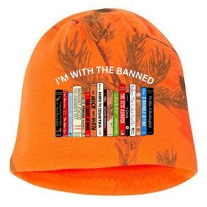 I'm With The Banned Book Kati - Camo Knit Beanie