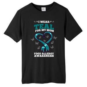 I Wear Teal For My Mom Food Allergy Awareness Cute Gift Tall Fusion ChromaSoft Performance T-Shirt