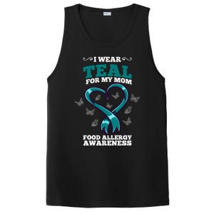 I Wear Teal For My Mom Food Allergy Awareness Cute Gift PosiCharge Competitor Tank