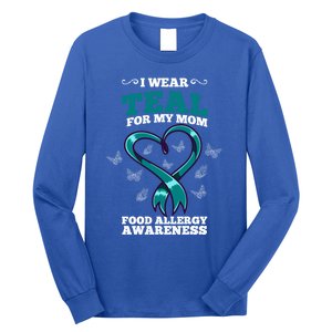 I Wear Teal For My Mom Food Allergy Awareness Cute Gift Long Sleeve Shirt