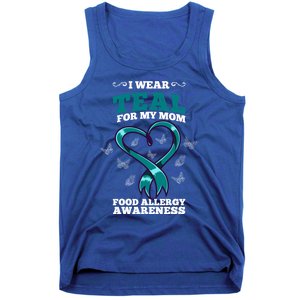 I Wear Teal For My Mom Food Allergy Awareness Cute Gift Tank Top