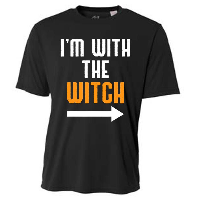 I'm With The Witch Funny Halloween Costume Cooling Performance Crew T-Shirt