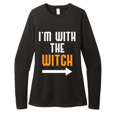 I'm With The Witch Funny Halloween Costume Womens CVC Long Sleeve Shirt