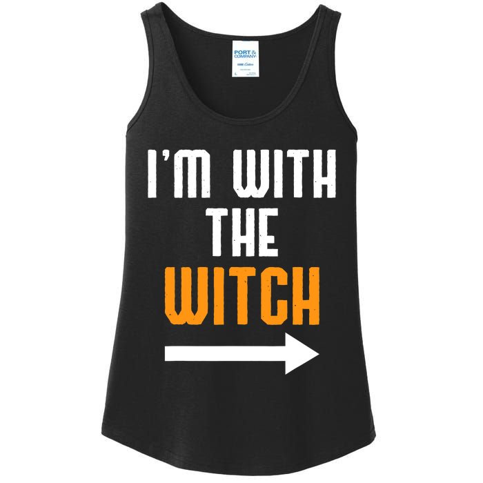 I'm With The Witch Funny Halloween Costume Ladies Essential Tank