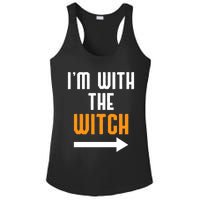 I'm With The Witch Funny Halloween Costume Ladies PosiCharge Competitor Racerback Tank