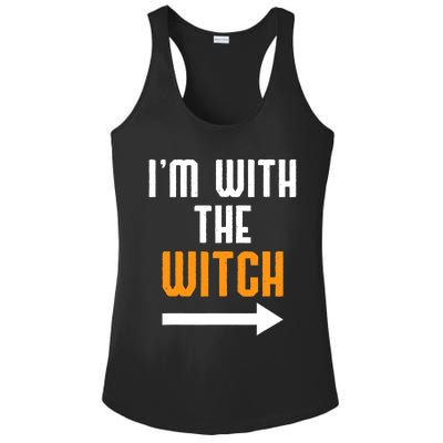 I'm With The Witch Funny Halloween Costume Ladies PosiCharge Competitor Racerback Tank