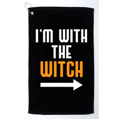 I'm With The Witch Funny Halloween Costume Platinum Collection Golf Towel