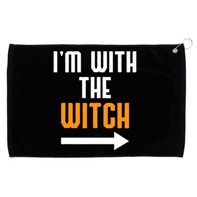 I'm With The Witch Funny Halloween Costume Grommeted Golf Towel