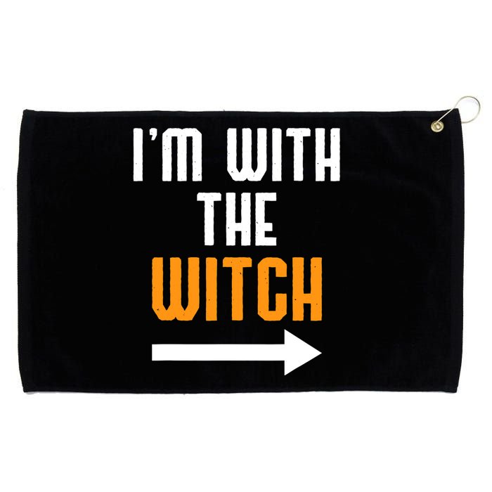 I'm With The Witch Funny Halloween Costume Grommeted Golf Towel