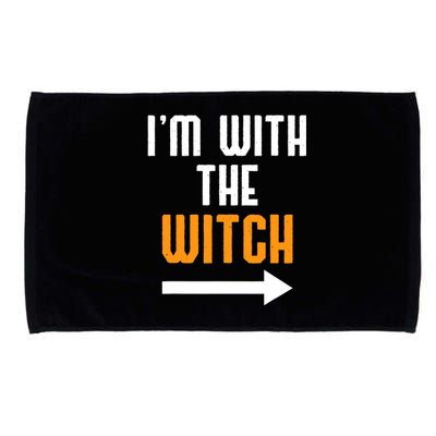 I'm With The Witch Funny Halloween Costume Microfiber Hand Towel