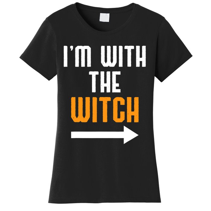 I'm With The Witch Funny Halloween Costume Women's T-Shirt