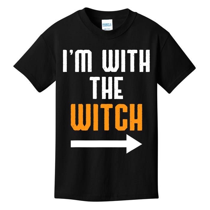 I'm With The Witch Funny Halloween Costume Kids T-Shirt