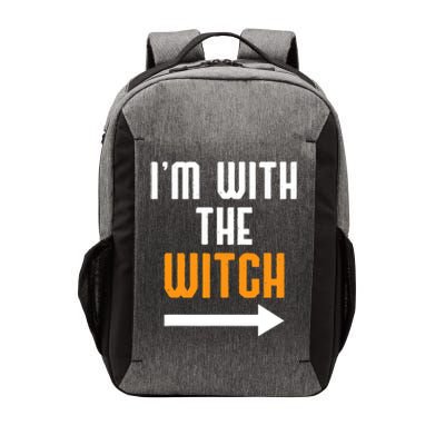 I'm With The Witch Funny Halloween Costume Vector Backpack