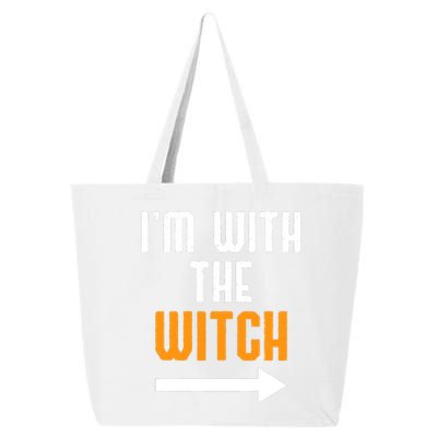 I'm With The Witch Funny Halloween Costume 25L Jumbo Tote