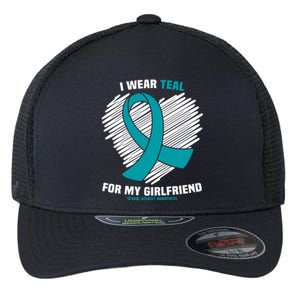 I Wear Teal For My Friend Sexual Assault Awareness Gift Flexfit Unipanel Trucker Cap