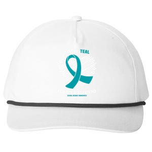 I Wear Teal For My Friend Sexual Assault Awareness Gift Snapback Five-Panel Rope Hat