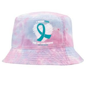 I Wear Teal For My Friend Sexual Assault Awareness Gift Tie-Dyed Bucket Hat