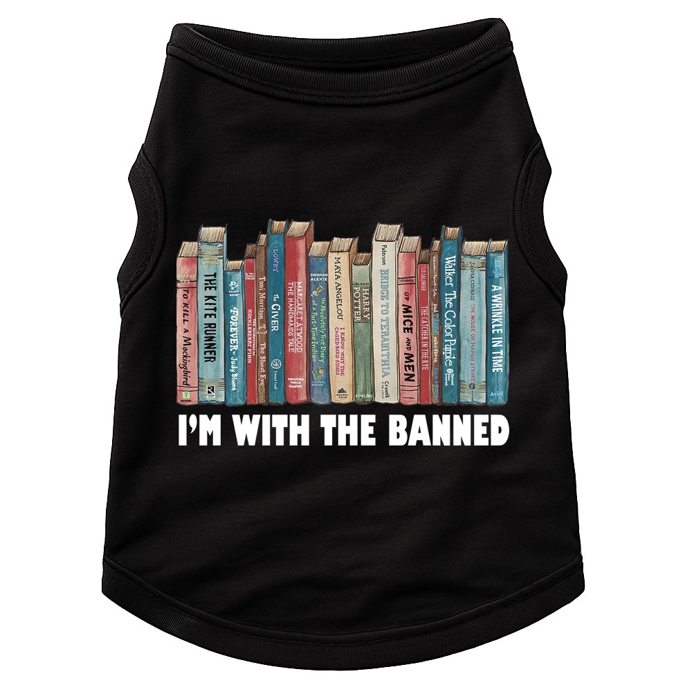 I'm With The Banned Book Doggie Tank