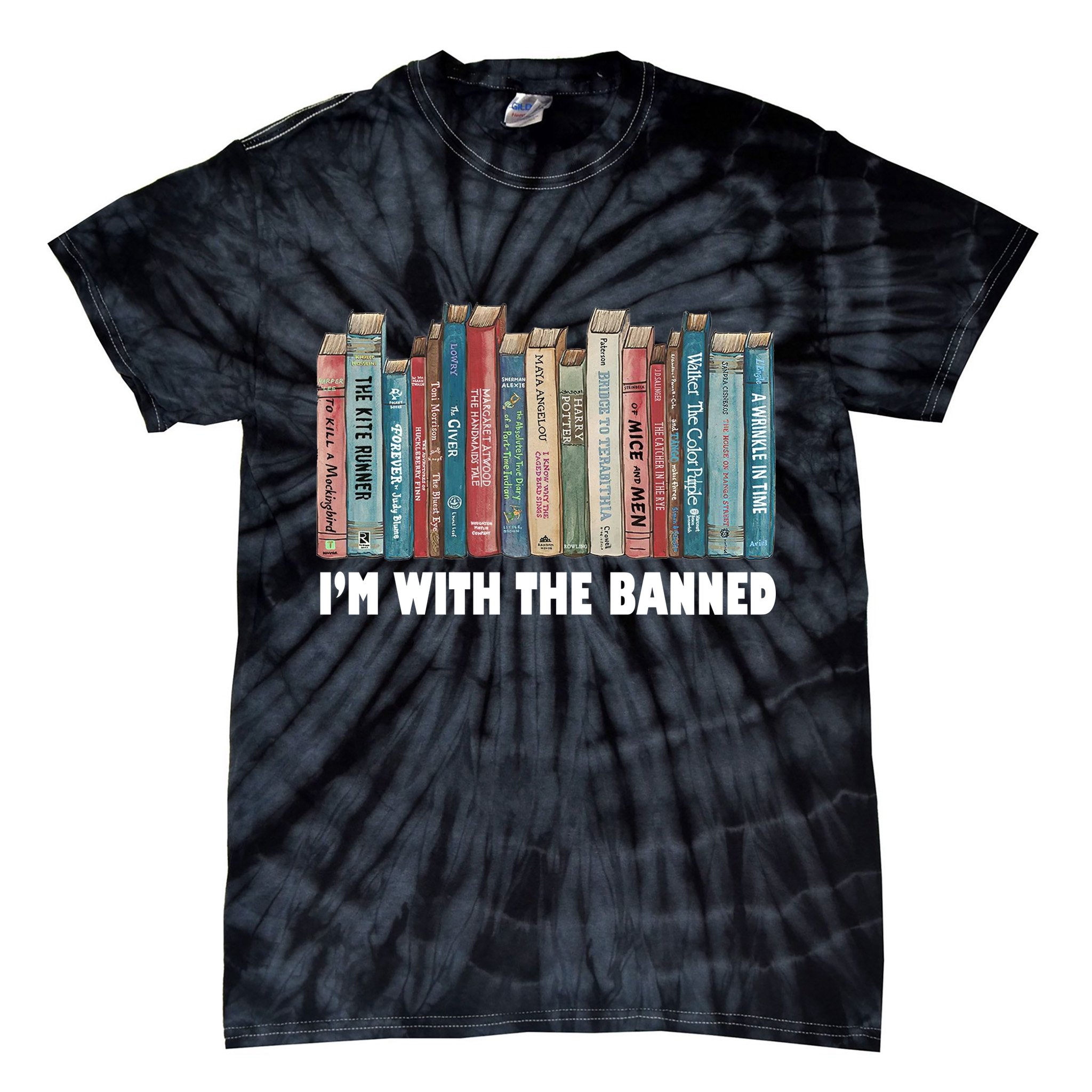 I'm With The Banned Book Tie-Dye T-Shirt
