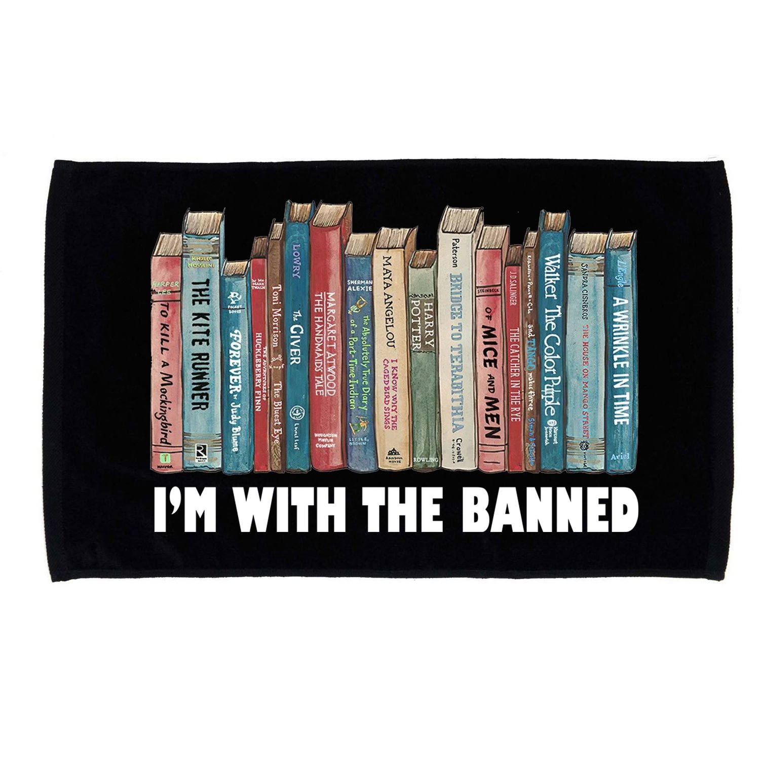 I'm With The Banned Book Microfiber Hand Towel