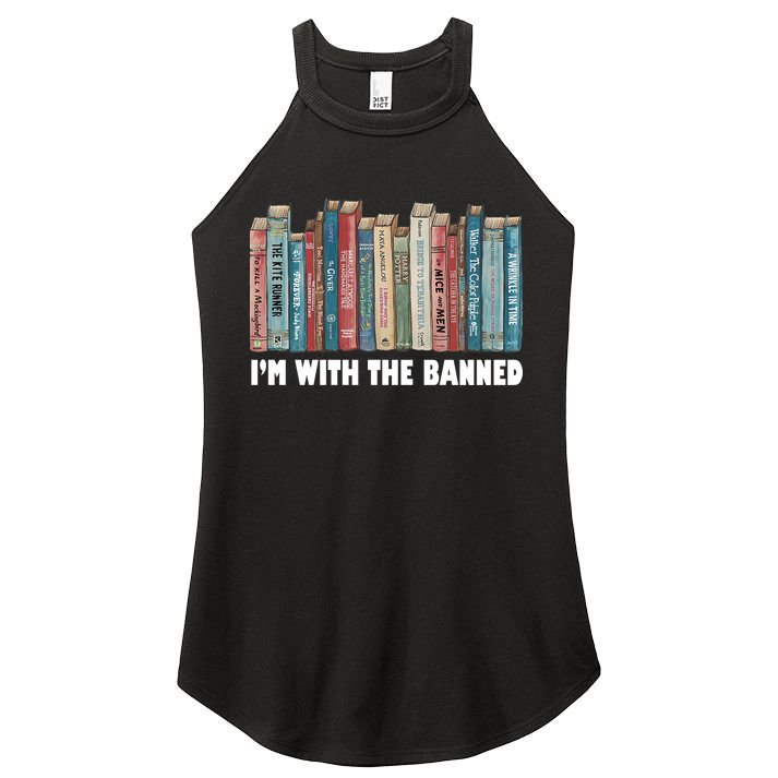 I'm With The Banned Book Women's Perfect Tri Rocker Tank