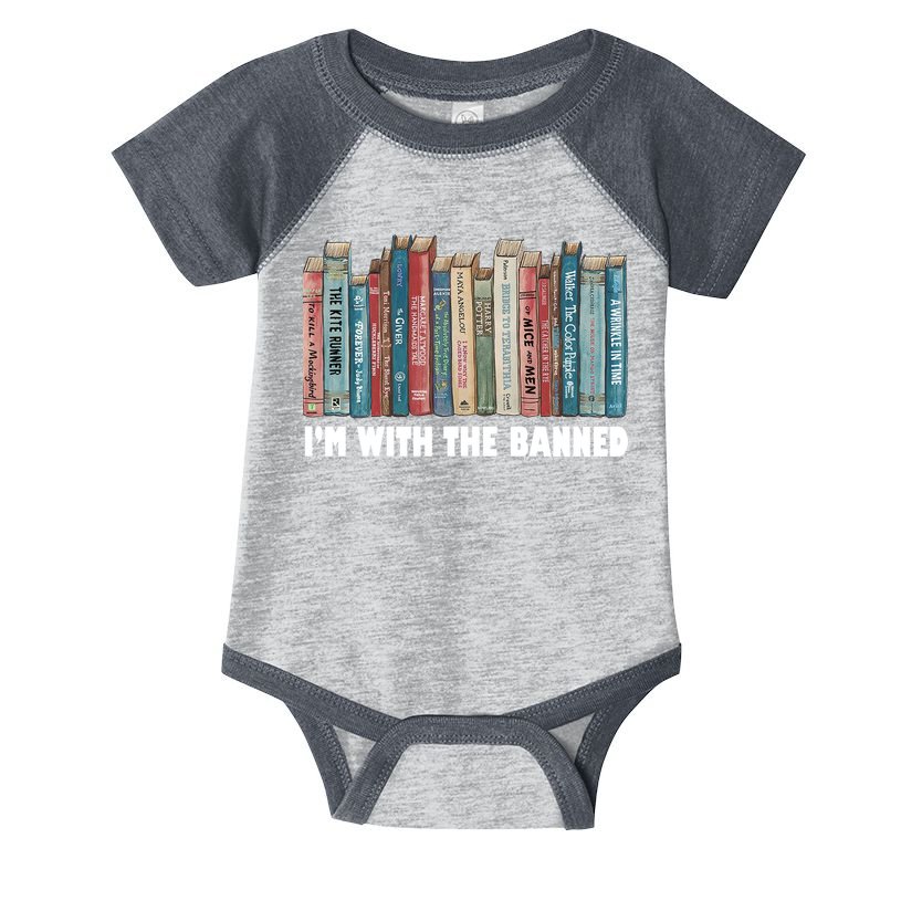 I'm With The Banned Book Infant Baby Jersey Bodysuit